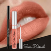 By The Clique "Sun Kissed" Premium Matte Lip Kit | Peachy Nude  | Lipstick and Lip Liner Set | Gluten Free and Vegan