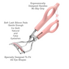 By The Clique Effortless Eyelash Curler with Soft Lash Silicon Pads Gentle Enough for Both Natural and False Eyelashes | Perfect Curls in Seconds | Pink Comfort Grip