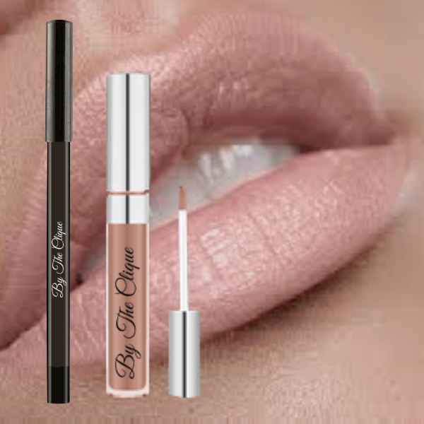 Premium Long Lasting  Liquid Matte Lipstick and Lip Liner Set | Light Pale Pink Nude | Everyday Play