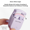 By The Clique Portable Mini Eyelash Curler with Soft Lash Silicon Pads Gentle Enough for Both Natural and False Eyelashes | Extra Pad Included | Perfect Curls in Seconds |  Lilac Purple