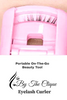 By The Clique Pink Portable Mini Eyelash Curler with Soft Lash Silicon Pads Gentle Enough for Both Natural and False Eyelashes | Extra Pad Included | Perfect Curls in Seconds