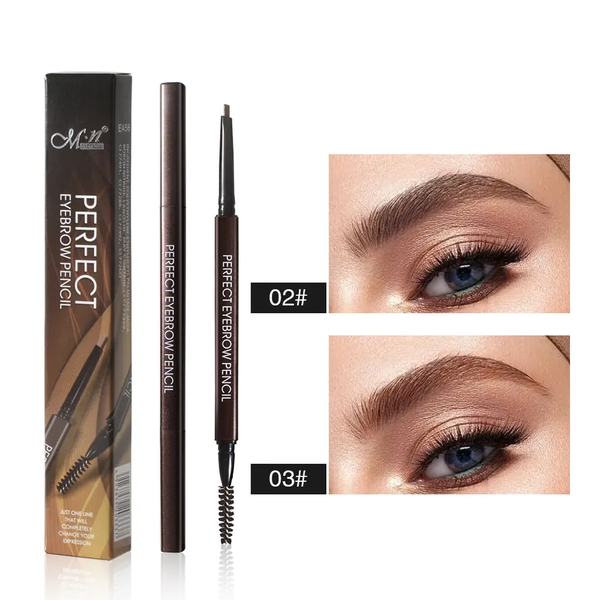 Two In One Double-Head Eyebrow Pencil and Brush | Waterproof | Available in  Light Brown Or Dark Brown