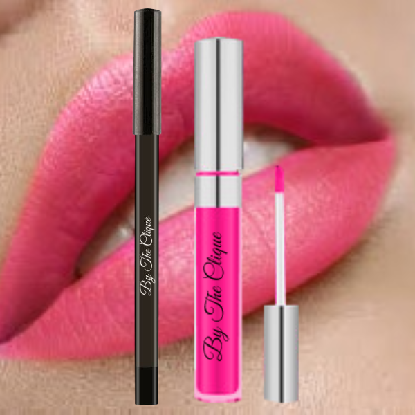 By The Clique "Such a Doll" Premium Matte Lip Kit | Bright Pink | Liquid Lipstick and Liner Set | Gluten Free and Vegan